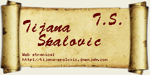 Tijana Spalović vizit kartica
